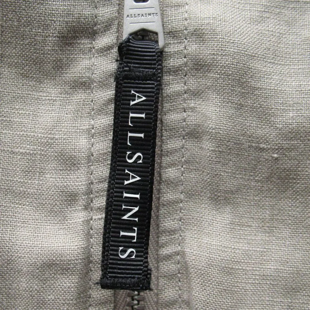All Saints Linen Bomber Jacket
